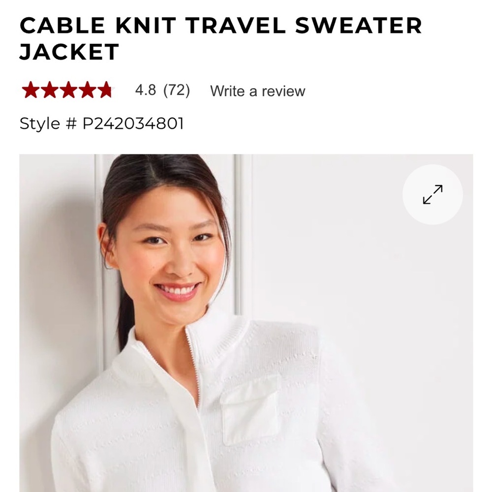 Talbots cable knit sweater - Picture 7 of 9